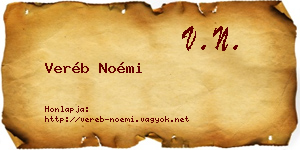 Veréb Noémi névjegykártya
